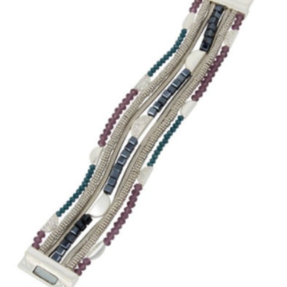 KENNETH COLE - Faceted Bead Multi-Row Bracelet - Picture 1 of 1